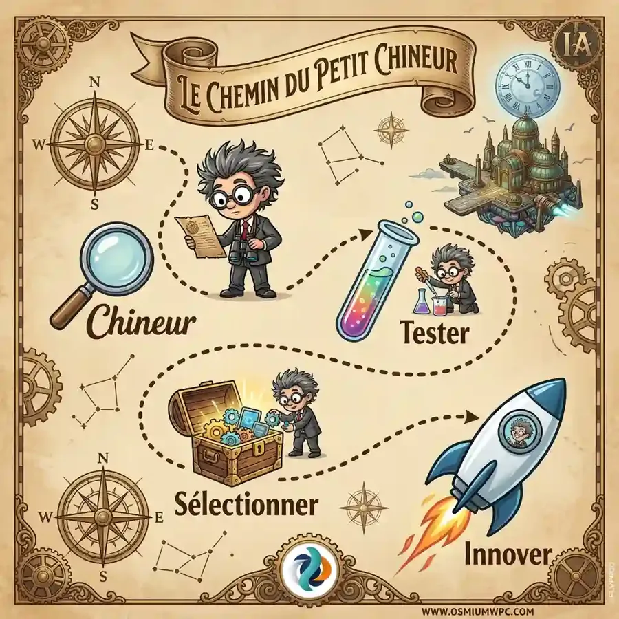 Le chemin du Petit Chineur : chiner, tester, sélectionner, innover.